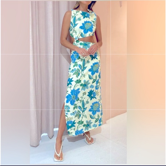 SIR THE LABEL ALEXANDRE KNOT DRESS IN MARGUERITE PRINT size 10 - Picture 2 of 10